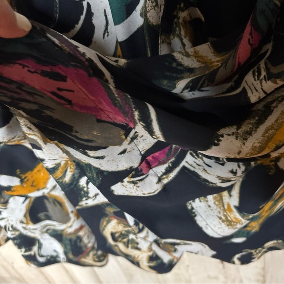 Seven7 Melissa McCarthy Blue Long Sleeve Floral With Front Pockets Tunic 3X - Picture 9 of 16